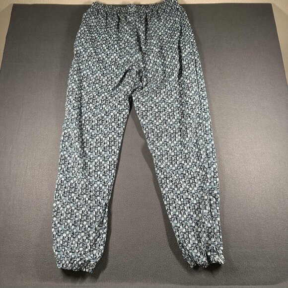 Adidas Pants Mens XL Track Athletic Drawstring Abstract Pattern Pockets Zip Ankl - Picture 10 of 13